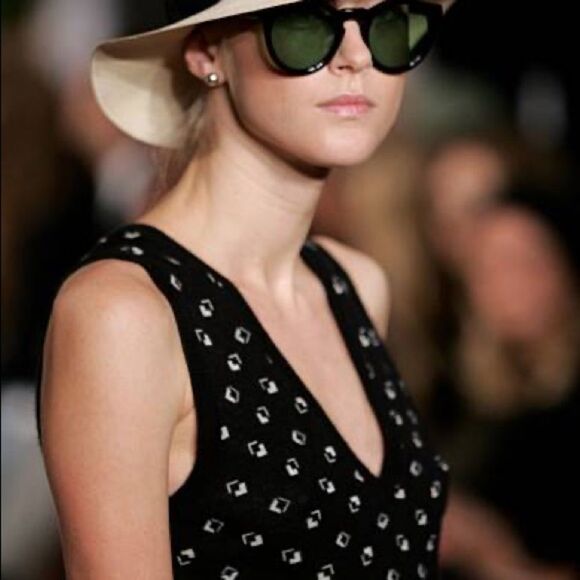 Ralph Lauren Spring *07 Black & Cream Cashmere Blend 3D Cube V-Neck Sweater Vest - Picture 1 of 17